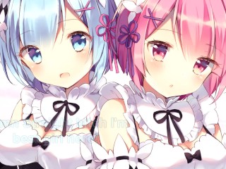 Re:Zero, Rem and Ram help you with a lust curse - hentai JOI patreon choice