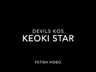 Keoki Star. Fetish video. Oil masturbation. Blowjob. Cum on tits.