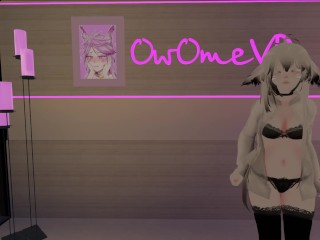 Horny cat girl humps her pillow until she cums [Intense moaning, VRchat erp, 3D Hentai] Preview