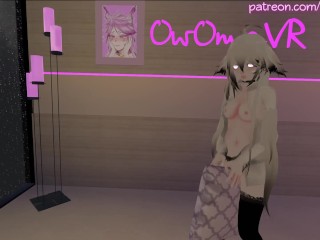 Horny cat girl humps her pillow until she cums [Intense moaning, VRchat erp, 3D Hentai] Preview