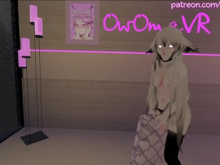 Horny cat girl humps her pillow until she cums [Intense moaning, VRchat erp, 3D Hentai] Preview