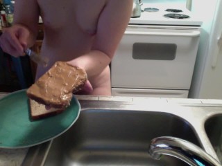 Ginger PearTart Opens Fan Mail and Makes a PB&J! Naked in the Kitchen Episode 14