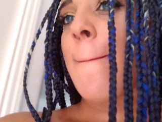 Stepsister helping me cum in the shower