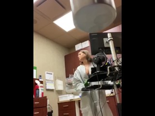 Sexy Brunette Doctor Stuffs Her Patient’s Cock In Her Mouth