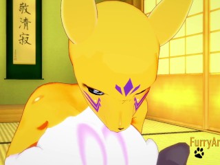 Digimon Hentai - Taomon & Grey Fox Hard Sex 1/2