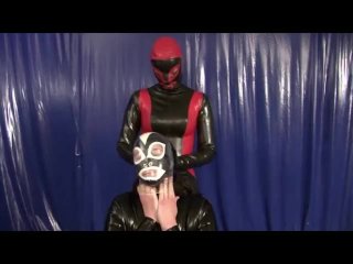 Rubber Girl With Latex Condom Over Head Breathplay Breath Control Play Femdom Lesbian