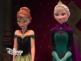 Princess Anna and lesbian sex with a big-breasted woman | disney princess