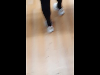 Candid Seethrough Leggings of Latina Babe in Shopping Mall Best Cameltoe and Booty POV