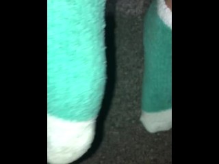 Stripping off my stinky cowgirl boots and socks