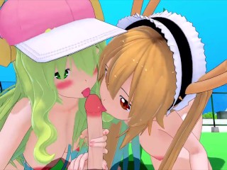 Kobayashi-san Chi no Maid Dragon Tohru AND Quetzalcoatl 3D HENTAI