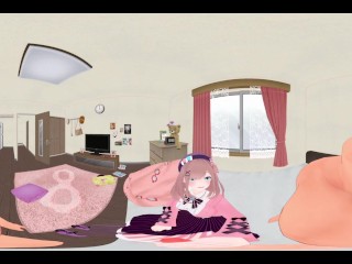 [VR 360 4K] Lulu Suzuhara Nijisanji Vtuber Handjob and doggy style