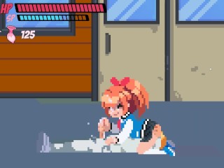 Lewd City Girls [Hentai pixel game] mixed sex facial blowjob while face siting