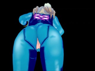 Samus fingers her pussy aboard her spaceship - Metroid/Super Smash Bros Hentai.