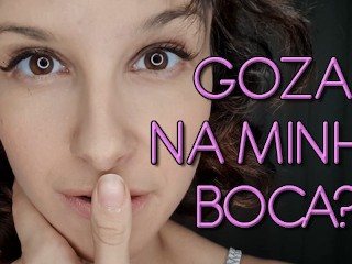 JOI Punheta Guiada - Goze na minha boca! - POV closeup ASMR