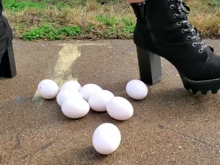 Crushing Eggs Beneath My Sexy Boots