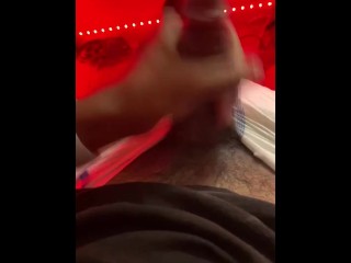 Diapered Trans Girl jerks off in diaper with RGB lights