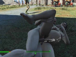 Minutemen impregnate the girl. Pregnant all in semen | Porno Game 3d