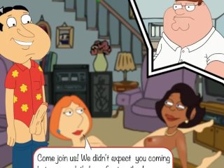 Griffin - Lois Has Fun With Peter, Quagmire and Donna - Sex Cartoon Hentai P74