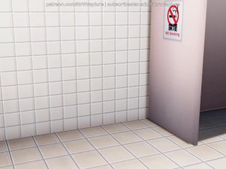Restroom Playtime (Yuri Bondage Sex) - 3D MMD