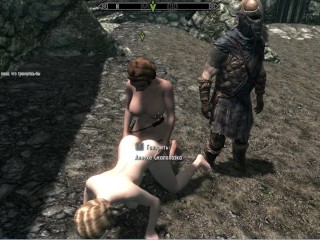 Redhead Lesbian Prostitute and Her Job All Over Skyrim | PC gameplay