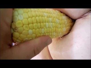 BBW Anal-Corn Cob Anal Fuck