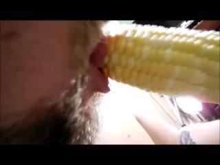 BBW Anal-Corn Cob Anal Fuck