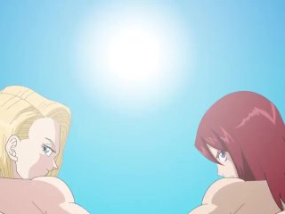 Dragon Ball - Android 18 and Erza Assfucking Calling - Fairy Tail Hentai Sex Hentai P76