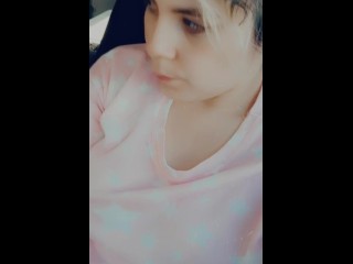 Teasing, cute girl spreads her legs in the car