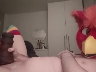 Bird fursuiter fucking Bad Dragon Hazel the Werewolfess penetrable