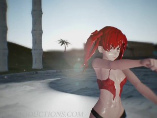 MMD R18+ Kuroko B B F Beach Stage 1160