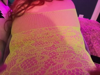 Ravergirl in fishnets gets fucked