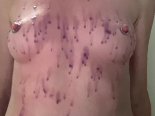 Preview: Listen to me shiver from the hot wax on my tits, then grind until I cum