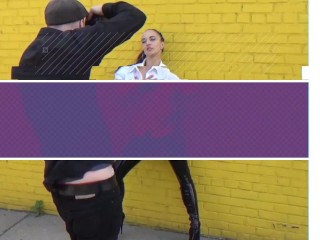 Latex haul of a gorgeous military look latexdress!