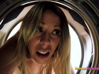 Fucking My Hot Step Mom while She is Stuck in the Dryer - Nikki Brooks