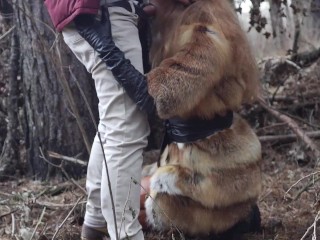 Outdoor sex with redhead teen in winter forest. Risky public fuck - Otta Koi