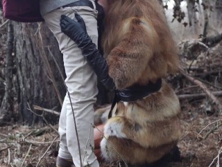 Outdoor sex with redhead teen in winter forest. Risky public fuck - Otta Koi