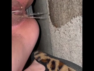 Dripping wet with grool and nice gaping pee 