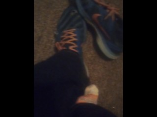 Blue Nike Shoes & Cute Hexagon White Dirty Socks (No Audio)