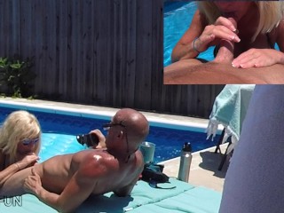 HOT MILF Bikini Photo Shoot turns to Pool Pounding...Video Glasses POV !!!