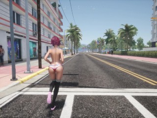 SunbayCity [SFM Hentai game] Ep.4 sexy topless twerk failing on the beach