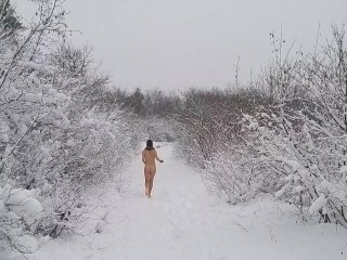 NAKED Joy in REAL WINTER # Without cloths PUBLIC at Towada-Hachimantai National Park 十和田八幡平国立公園