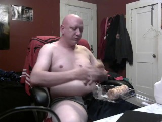 fat boy eats a dozen donuts and milk 1/28/21