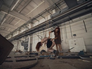 Gotcha! Shibari sex in abandoned building with Saara Rei