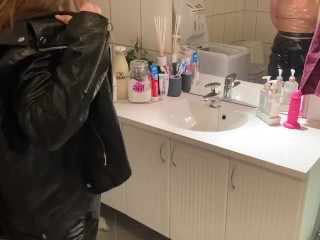 Amateur trying on leather jacket and raincoats haul - why girls take so long to get ready