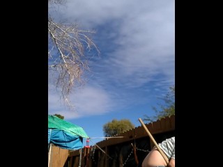 Working Hard On Yard