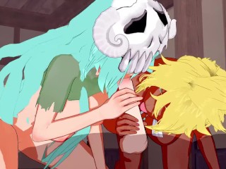 Bleach - Nelliel X Harribel Threesome 3D Hentai