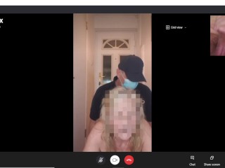 HOT Mature MILF Blows & Shags Pizza Man, While on Skype Call to hubby!  British Amateur Cuckold x