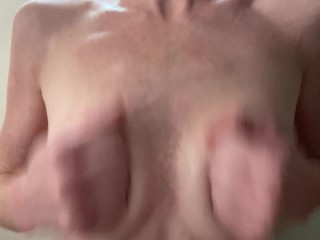 OF Preview: Wearing my noise-cancelling earphones as I caress and stimulate my tits until I orgasm