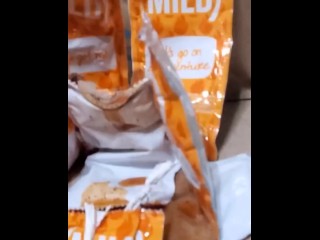 Hot sexy slappy packet in gangbang gets facial and creampied by multiple sloppy packets