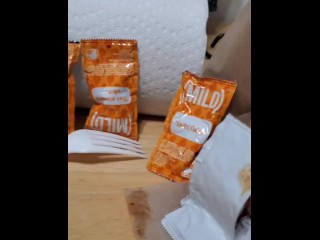 Hot sexy slappy packet in gangbang gets facial and creampied by multiple sloppy packets